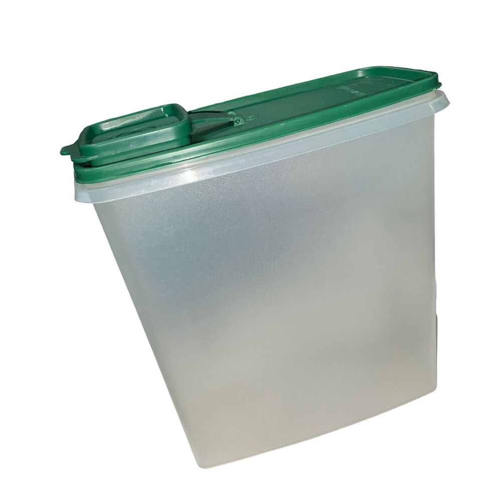 Tupperware Super Cereal Keeper Large 20 Cup Container 1588 1590 Green Vintage